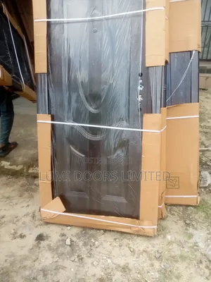 Brown Steel Security Door With Peephole