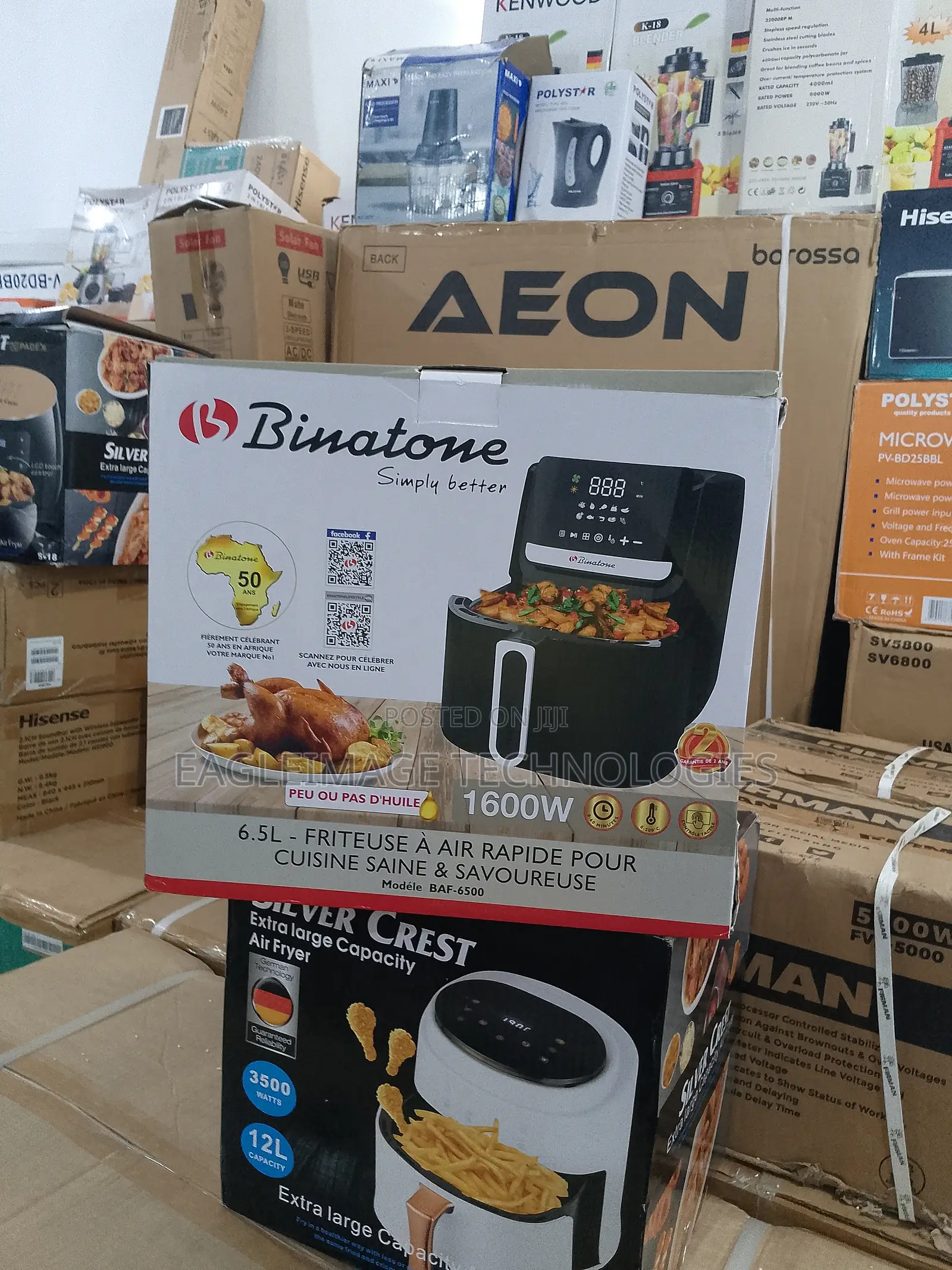 Adjustable Timer on Binatone Baf 6500 Air Fryer