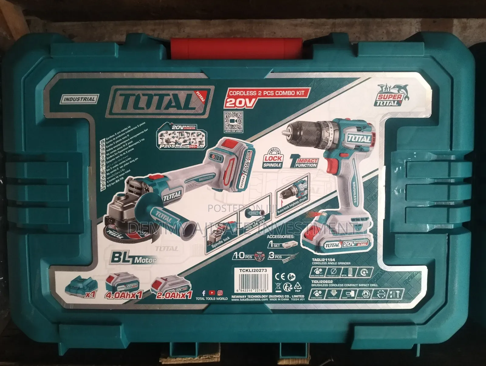 Brushless Cordless 2 in 1 Combo(Total)