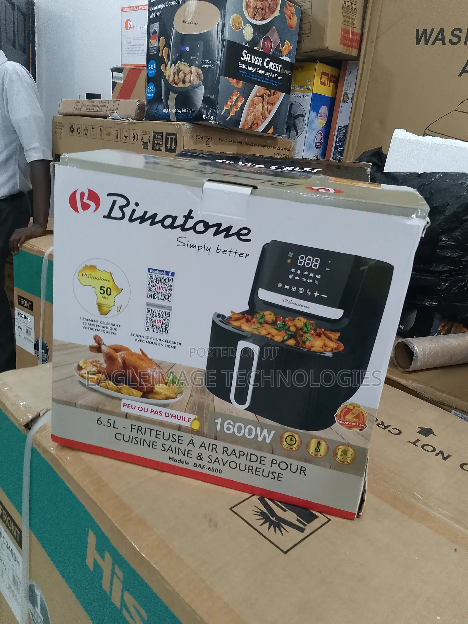 Cool Touch Handle on Binatone Baf 6500 Air Fryer