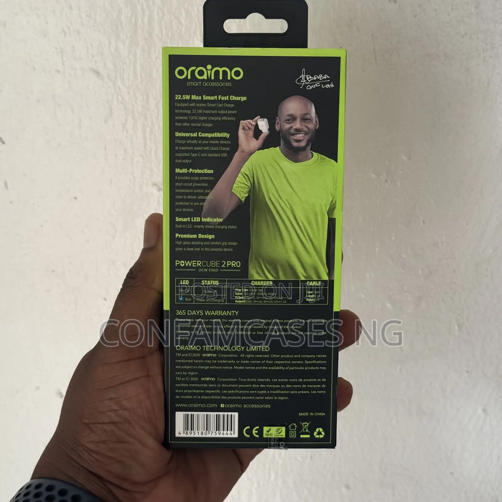 Oraimo Powercube 2 Pro 22.5w Fast Charger