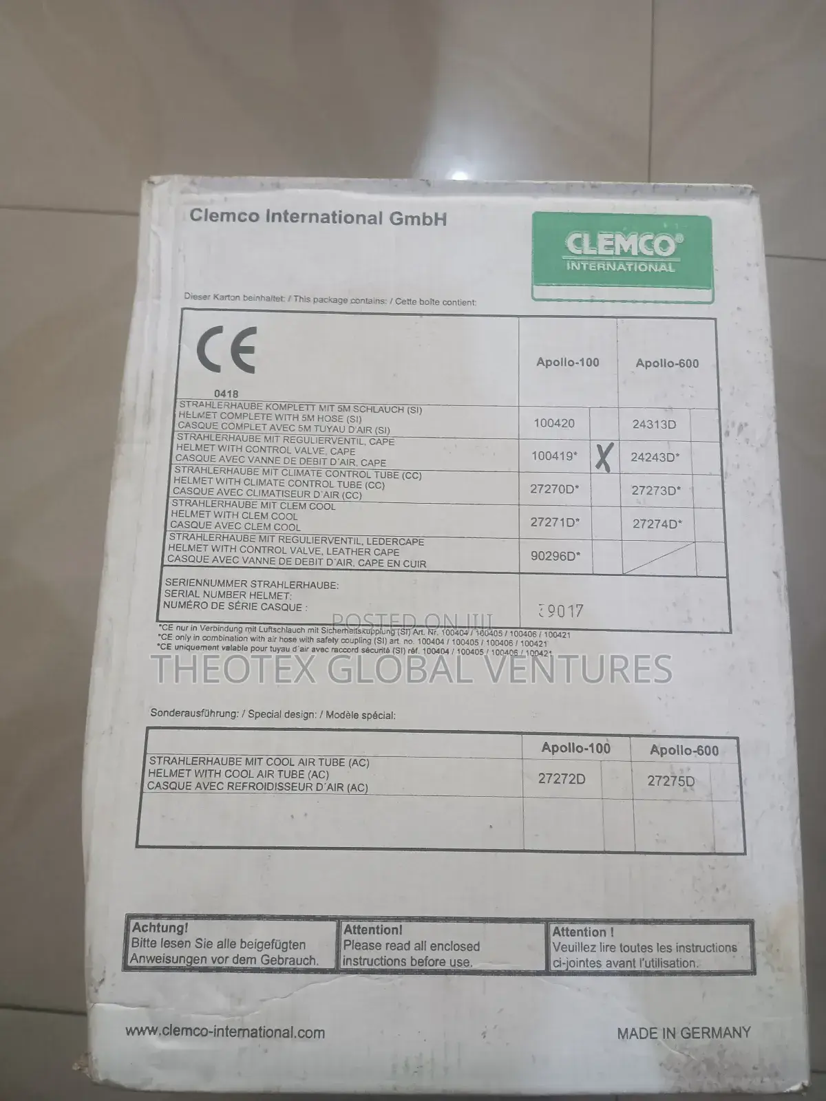 Clemco Blasting Hood