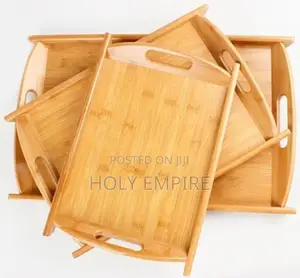 3 Set Wooden Bamboo Serving Tray