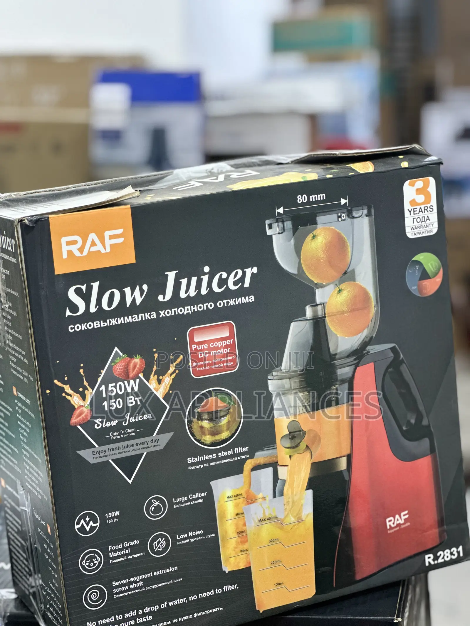 Raf Powerslow 150w Slow Fruit Juicer and Extractor R.2831.
