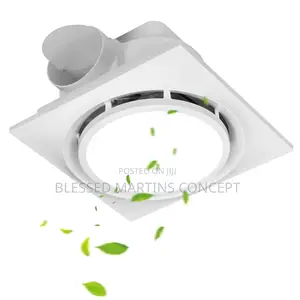 8" Mmaat Exhaust Ceiling Fan With Light, Remove Odor/Heat From Rooms