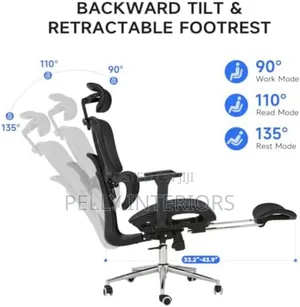 Executive Office Chair With Headrest and Footrest
