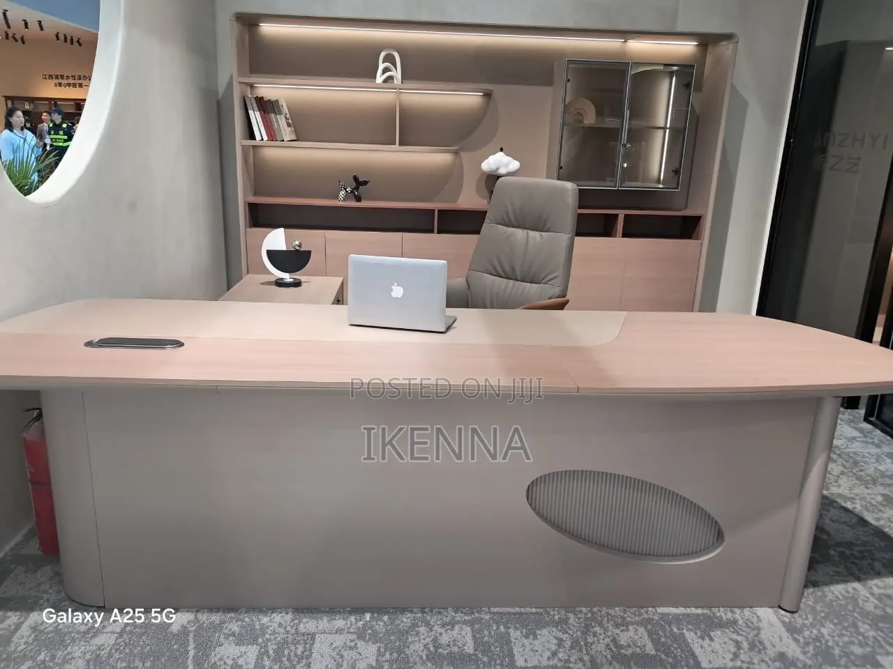 Executive Office Table and Bookshelf 2.8mtrs
