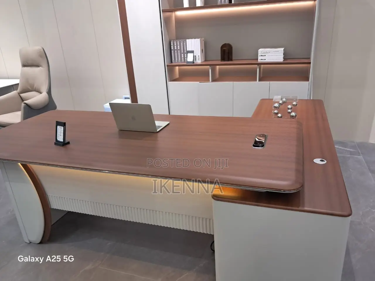 Executive Office Table and Bookshelf 2.4mtrs