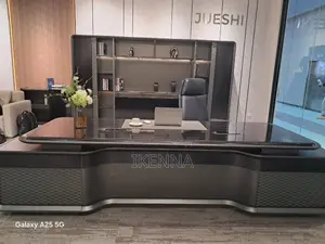 Executive Office Table and Bookshelf 2.8mtrs