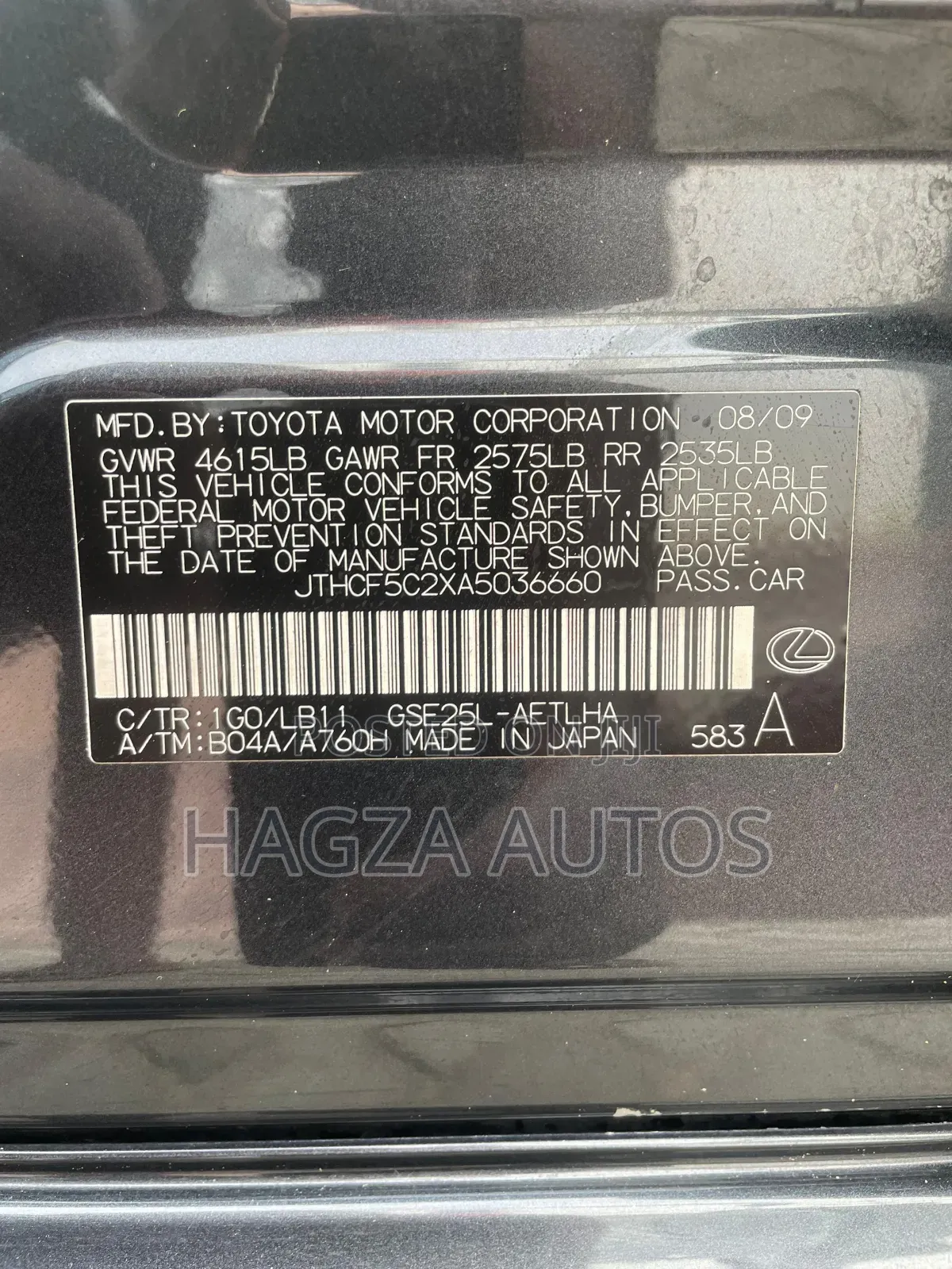 Lexus IS 250 4WD 2009 Gray