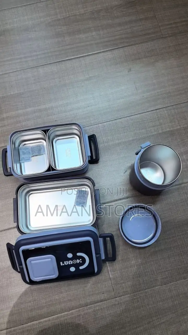 2-Layer Stainless Steel Insulated Lunch Box With Extra Cup