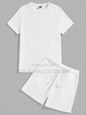 2piece White Tshirt and Short