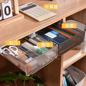 Clear Under Desk Hidden Drawer Office Storage