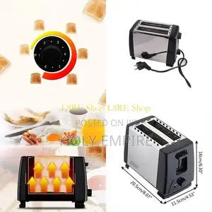 2 Slices Bread Makers Automatic Double Side Baking Toaster Stainless