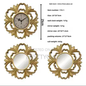 3 in 1 Decorative Clocks Elegant Luxury