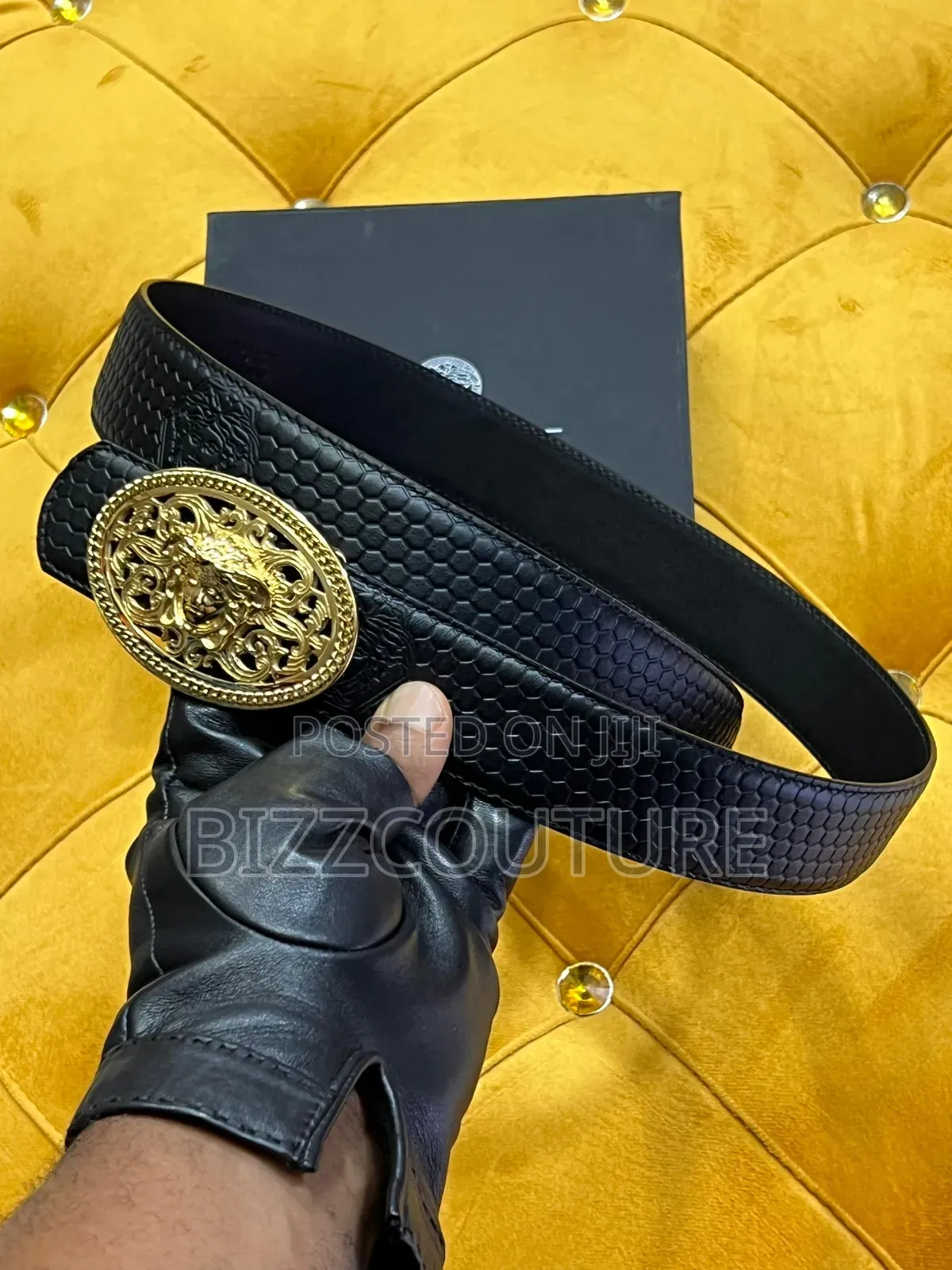 Original Versace Leather Belts Available in Store