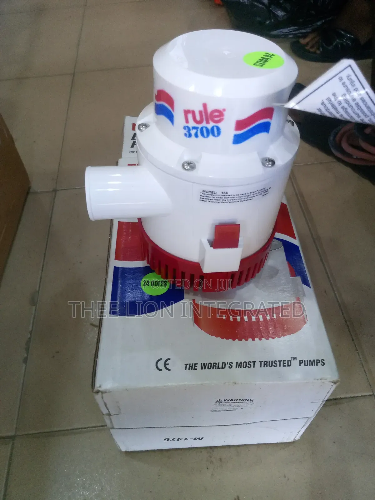 Bilge Pump (24-Volt, Non-Automatic Submersible Electric Pump)
