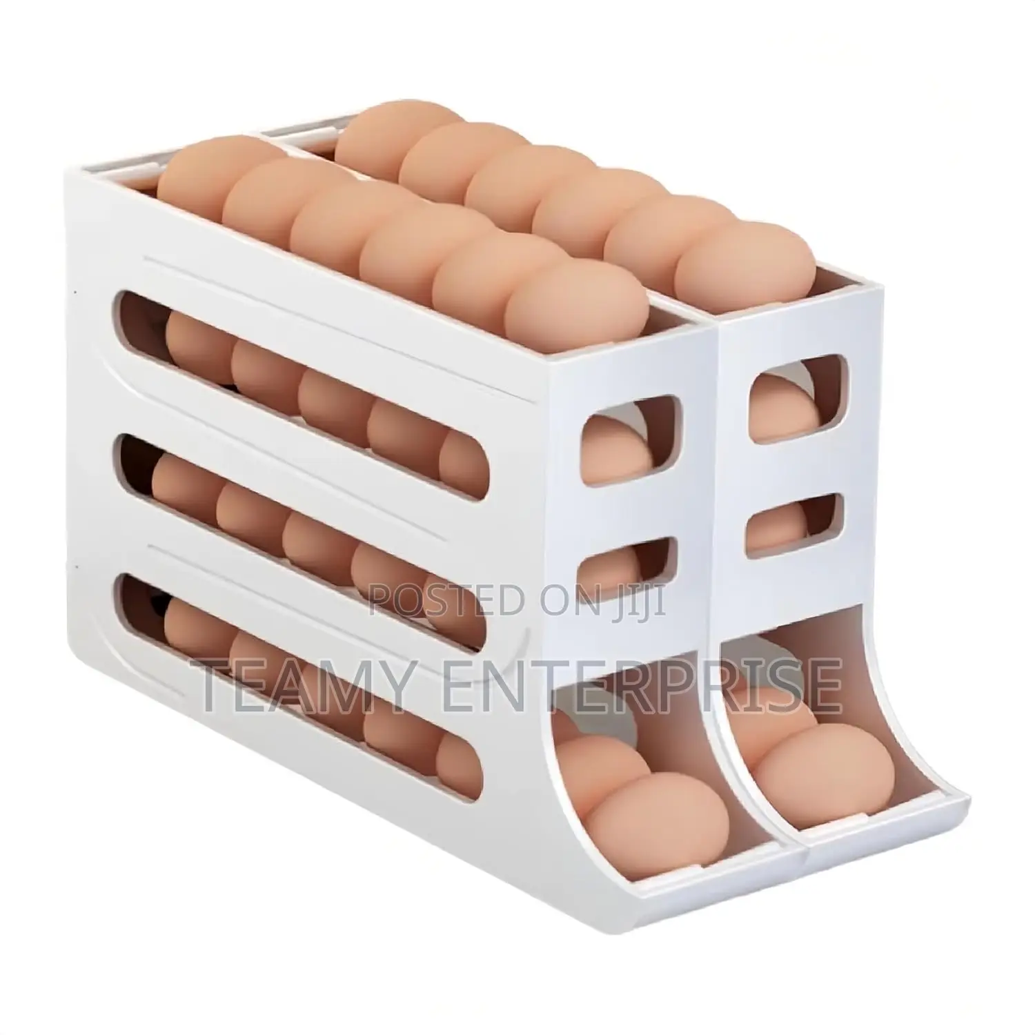 Rolling Egg Rack Dispenser 30 Eggs Capacity