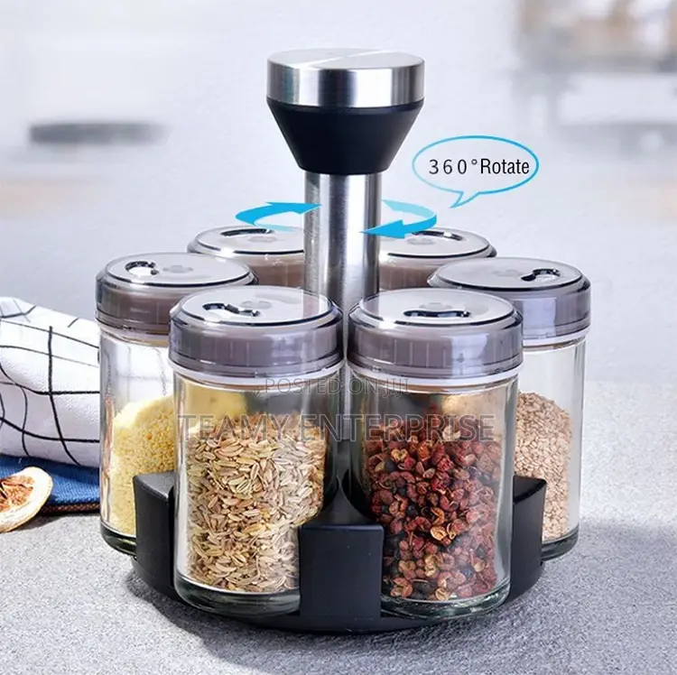 360 Degree Rotating Spice Rack With 6 Bottles in Lagos Island (Eko ...