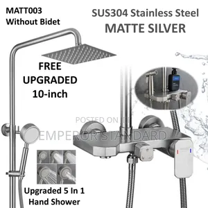 Complete Standing Shower Mixer Heavy Gadge Tap Black