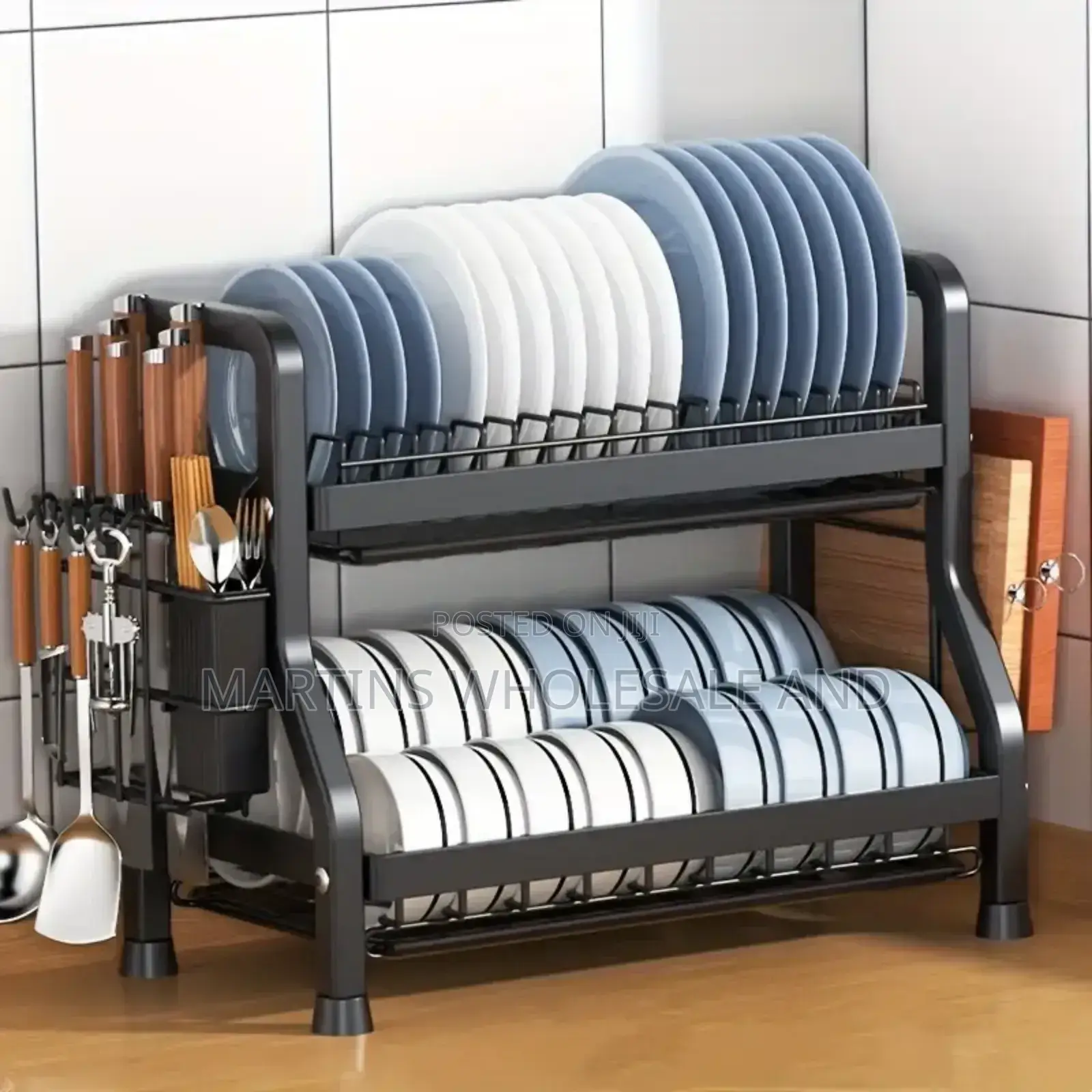 Metal Two Layer Plate Rack