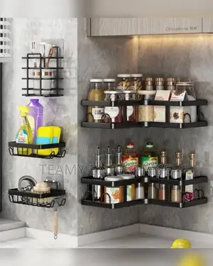 5 in 1 Self Adhesive Wall Organizers, Suitable for Kitchen Bathroom