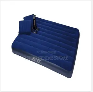 Intex Queen Size Inflatable Air Bed + Pump 2 Pillows - 2 Persons