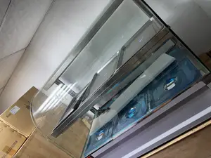 Curved Glass 3 Plates Up And Down Food Warmer / Restaurant Bain Marie