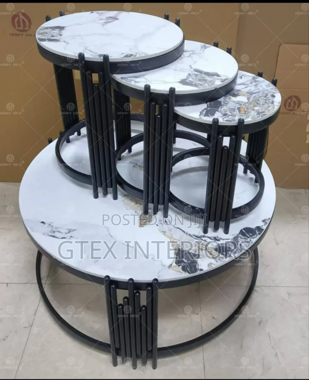 Round 4in1 Marble Center Table