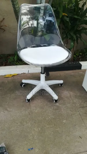 Plastic and Leather Transparent Home Studio Office Chair