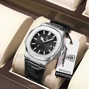 High Quality Luxury Poedagar Leather Strap Wristwatch