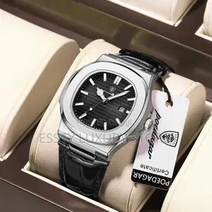 High Quality Luxury Poedagar Leather Strap Wristwatch