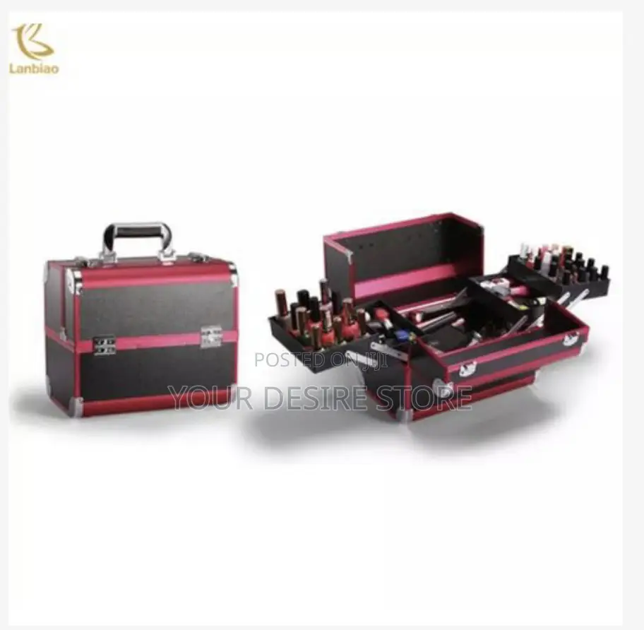 Box Black Professional High Quality Makeup Box With Secured Lock