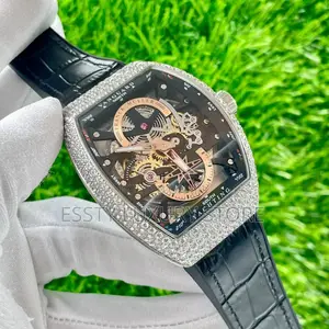 High Quality Luxury Franck Muller Stone Leather Watch