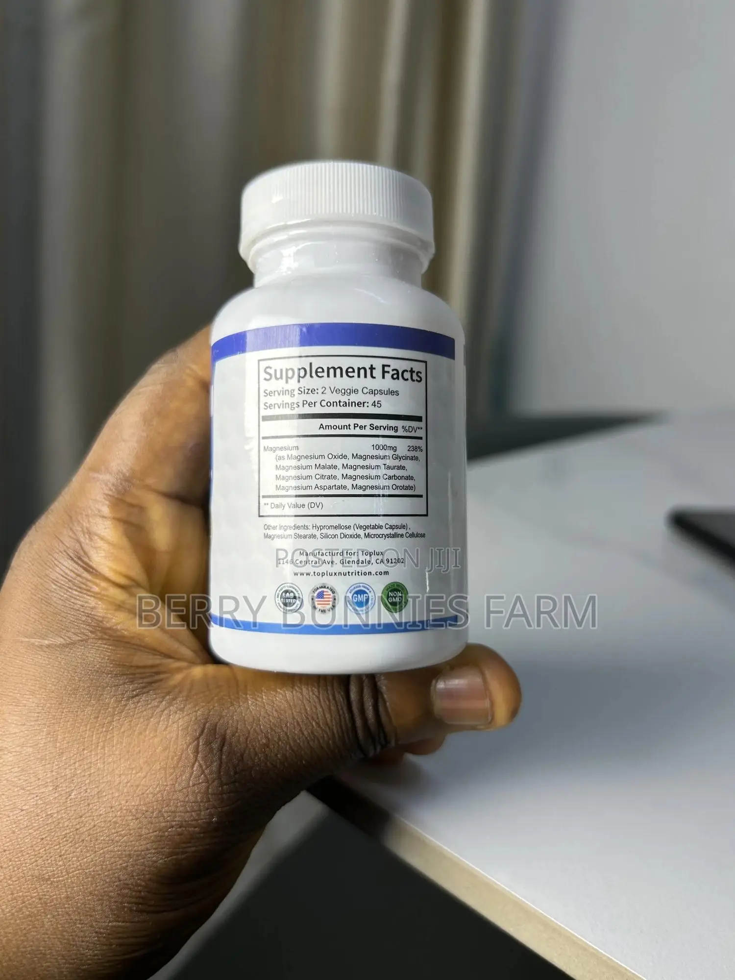 Magnesium Complex Supplement 8 Elemental 1000mg Glycinate,90 Capsules