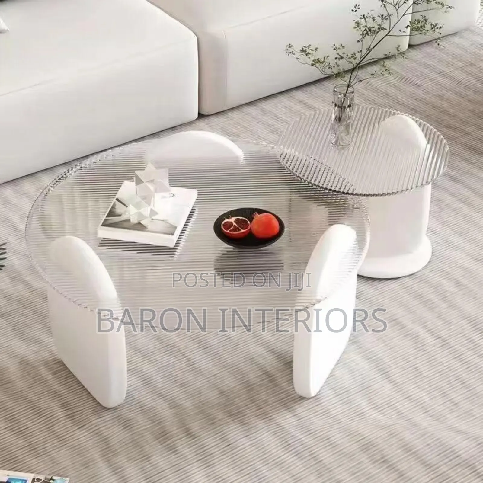 White Center Table 2 in 1 Set Is Available as Seen