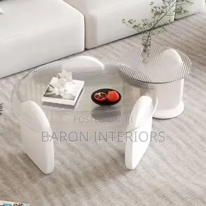 White Center Table 2 in 1 Set Is Available as Seen