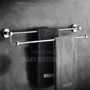 Stainless Steel Double Rod Towel Hanger 60cm