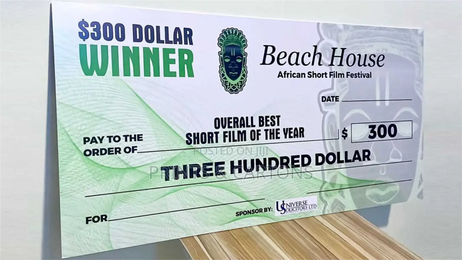 Printed Dummy Cheque for Occasions