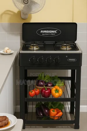 Eurosonic 4-Face Standing Gas Burner With Shelf