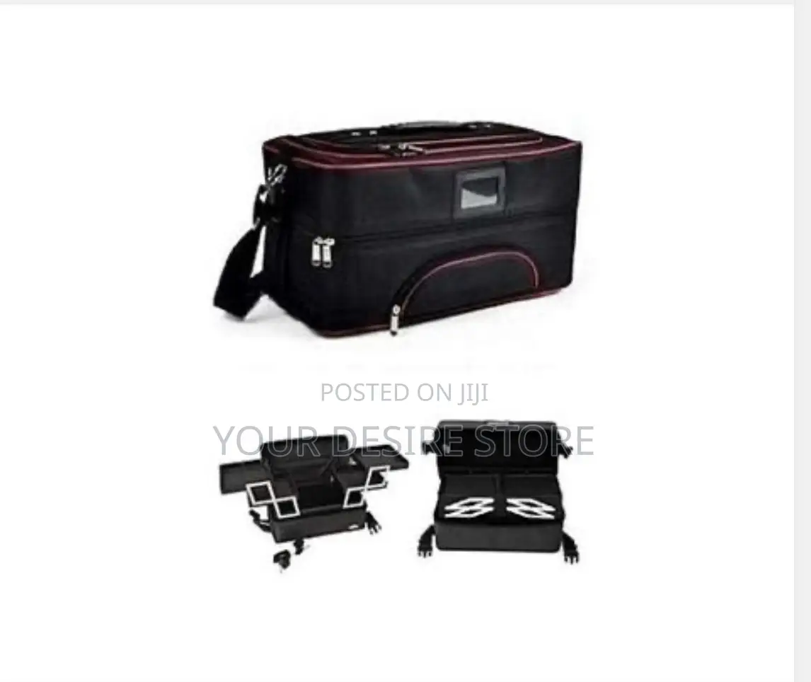 Make Up for You Professional Makeup Bag Box - Black With Stripe