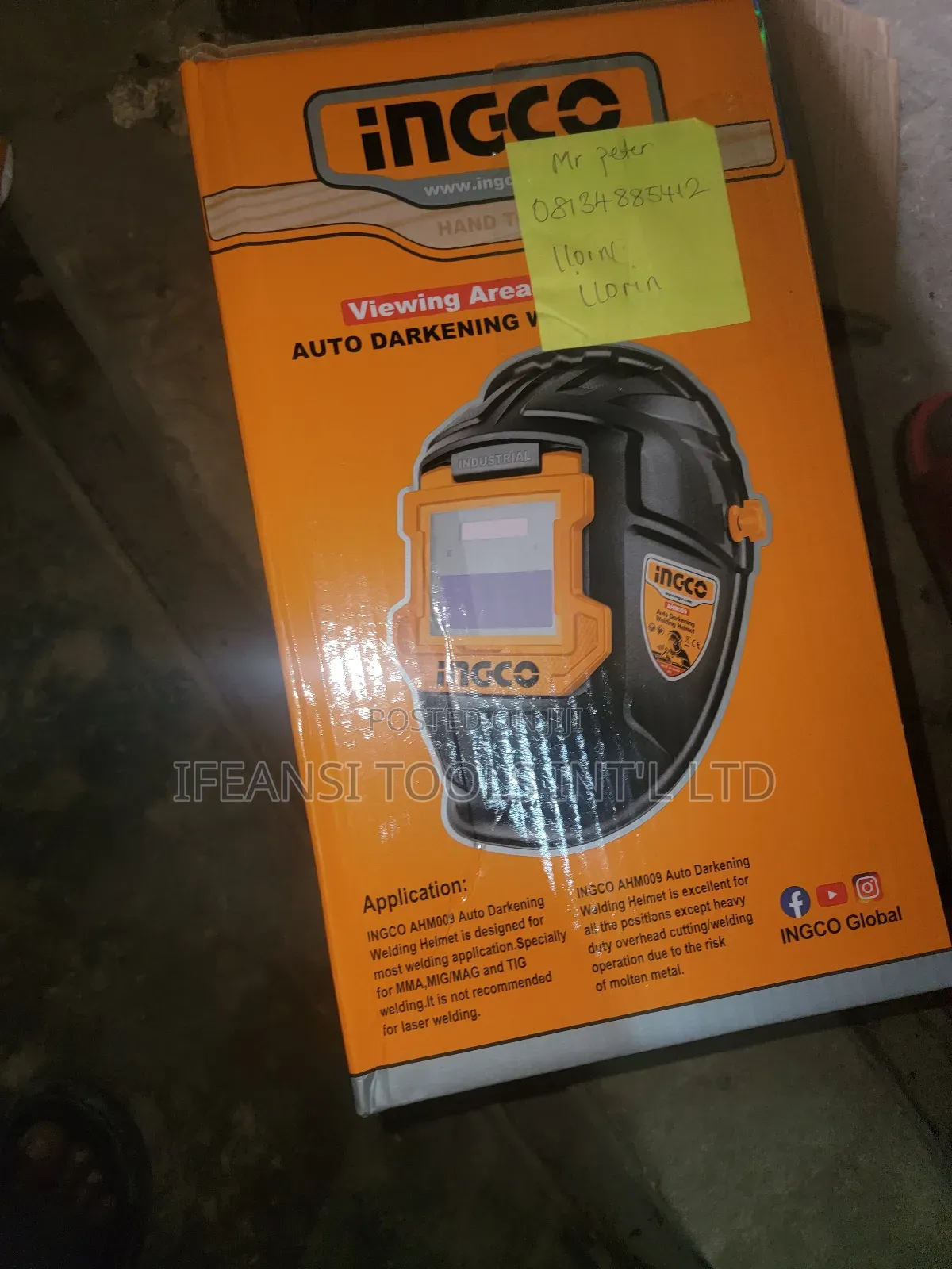 Ingco Automatic Darkening Welding Shield Mask