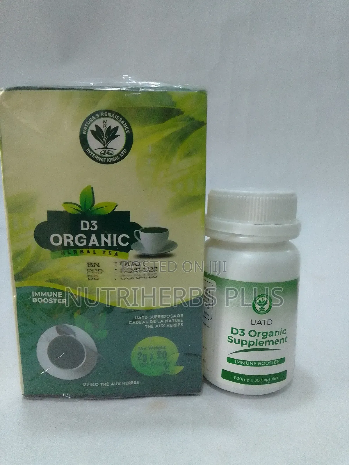 D3 Organic Capsules+D3 Organic Herbal Tea : For Immune System Boosting