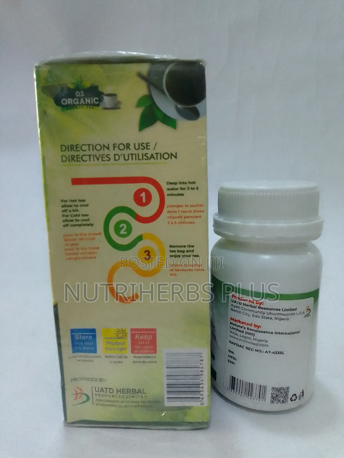 D3 Organic Capsules+D3 Organic Herbal Tea : For Immune System Boosting
