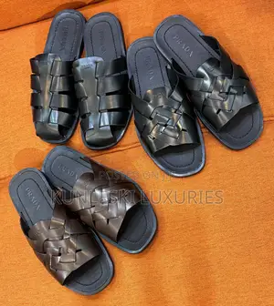 Original Prada Leather Slippers Collections