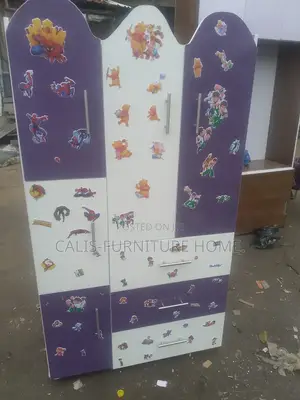 5ft X 3ft Children Wardrobe. Purple and White Color.