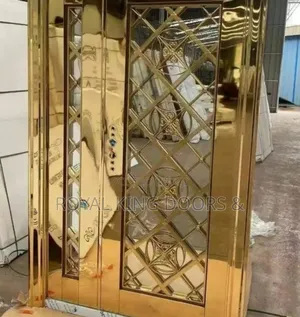 Parlor to Dining Golden Glass Door