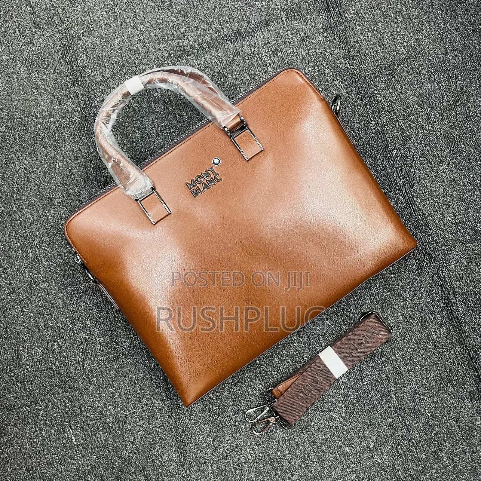 Mont Blanc Brown Luxury Leather Bag