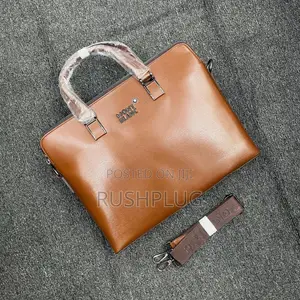 Mont Blanc Brown Luxury Leather Bag