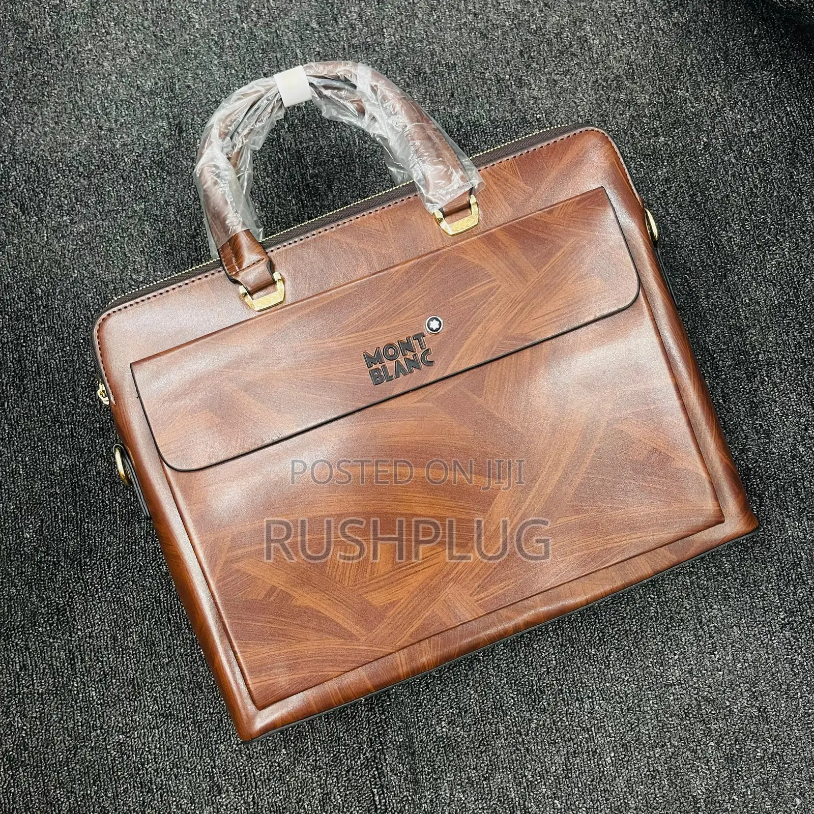Mont Blanc Brown Luxury Leather Bag